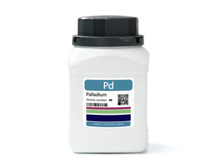  Palladium chemical element with the symbol Pd