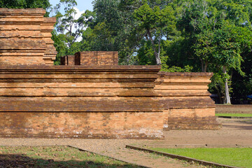 Part of muaro jambi temple building in province of jambi, Indonesia