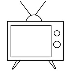 
television icon on white background