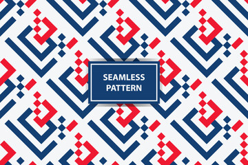 american seamless pattern. Seamless USA flag print for wrapping paper, sport textile, clothes. Red, blue and white grunge ornament.