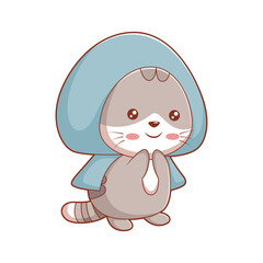 Cute Cat Character Design Illustration