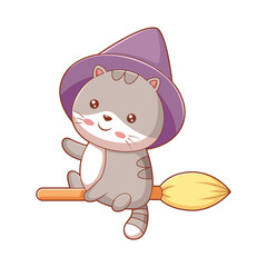 Cute Cat Character Design Illustration