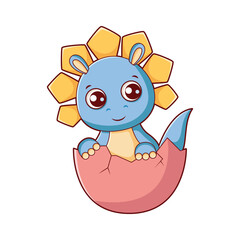 Cute Dinosaur Character Design Illustration