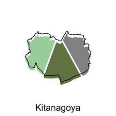Map City of Kitanagoya design, High detailed vector map of Japan Vector Design Template, suitable for your company