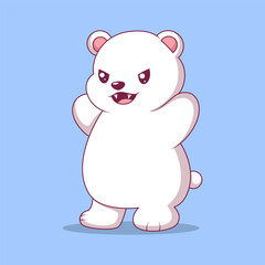 Polar Bear Character Design Illustration