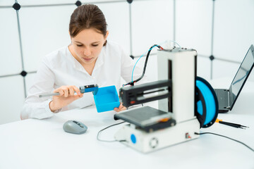 A female technician in a laboratory conducting a scientific experiment.