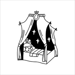 vector illustration of a bedroom mattress