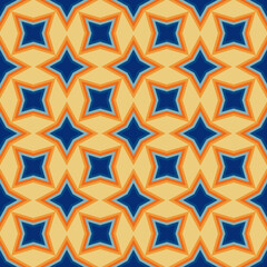 Christmas vintage groovy seamless pattern with stars. Vintage retro pattern with stars