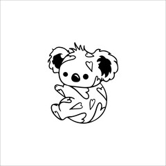 vector illustration of baby koala