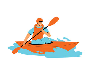 Man Single Kayaking | Summer Outdoor Activity