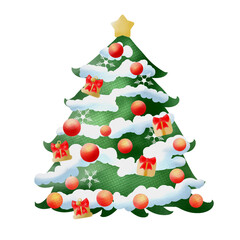 christmas tree with balls