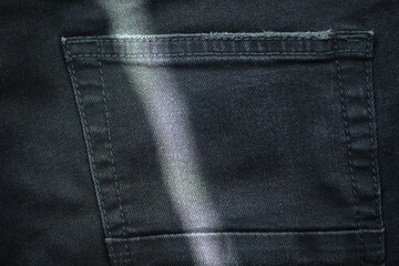 black danim texture background, textile of jeans fashion for clothing design