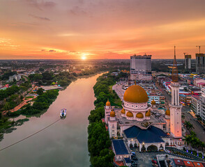 Sunset view from Klang City in Selangor, Malaysia