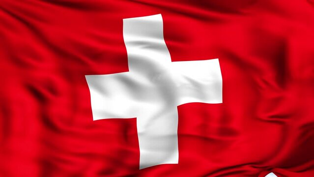 Switzerland Waving Flag Background