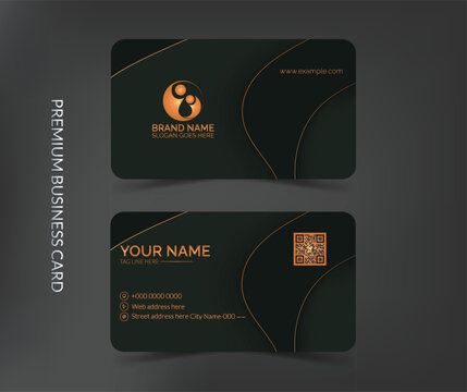 Professional dark business card template design