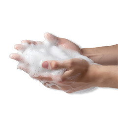 Person Washing Hands With Soap