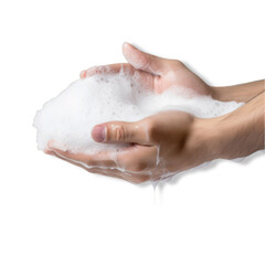 Fototapeta premium Clean and Hygienic Hands with Refreshing Soap