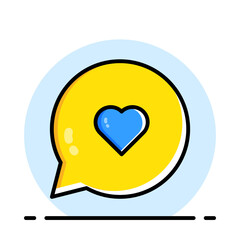 Love Chat icon illustration for new year