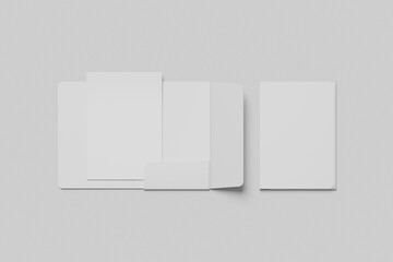 Blank Presentation A4 Folder Mockup