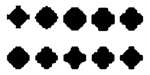 Vector sticker label, Collection of vintage frames