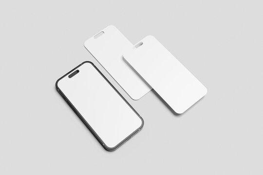 Blank Smartphone Screen 14 Pro Mockup 