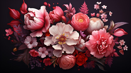 Romantic Bouquet Bloom Background