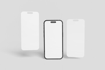Blank Smartphone Screen 14 Pro Mockup 