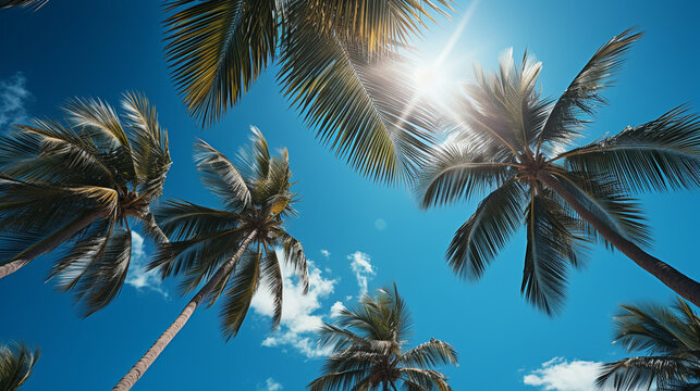 coconut tree HD 8K wallpaper Stock Photographic Image 