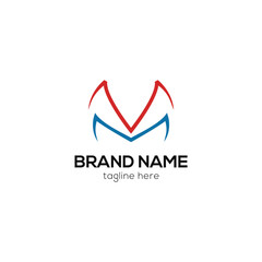 Mv and spider Logo template for brand 