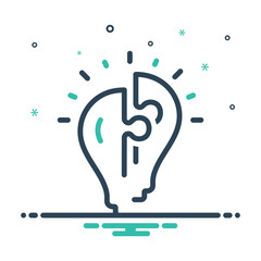 Mix icon for problem solution 