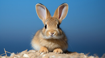 Fototapeta na wymiar rabbit on the beach HD 8K wallpaper Stock Photographic Image 