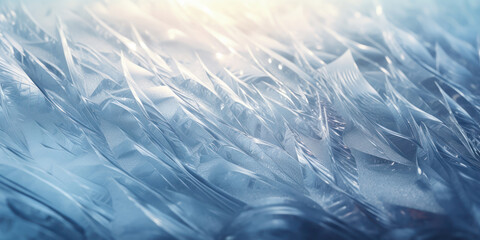 Light dances across the ice texture, playing in the intricate patterns of frost's delicate artistry