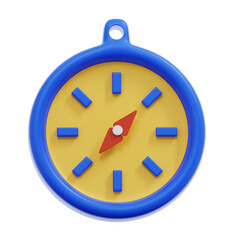 3D rendering Time Icon Object