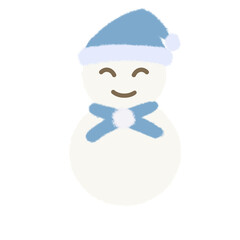 Snowman Santa Category Blue Christmas Illustration