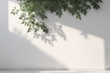 white wall with a shadow of a tree