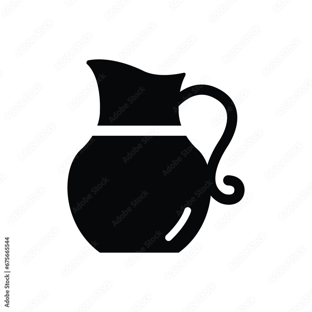 Poster Juice pitcher vector icon