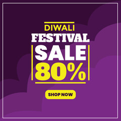 Fototapeta premium vector flat design Diwali Festival Sale concept template background