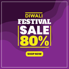 vector flat design Diwali Festival Sale concept template background