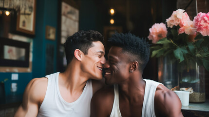 Fototapeta premium Intimate Moment Between a Same-Sex Couple