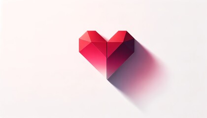 Simplicity of Love: Minimalist Origami Heart