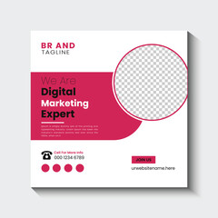 Digital marketing agency  social media banner template