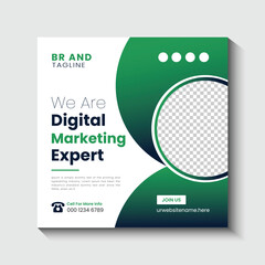 Digital marketing agency  social media banner template