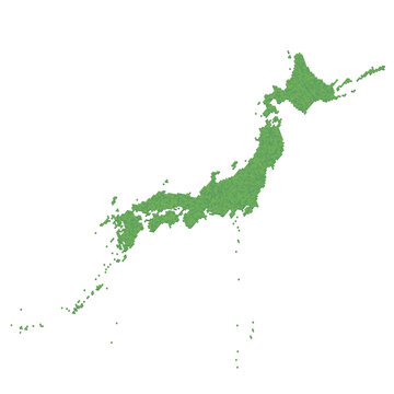 ハニカム構造状の日本地図
