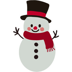 Christmas cute cartoon Hand drawn colored of simple decorative elements.