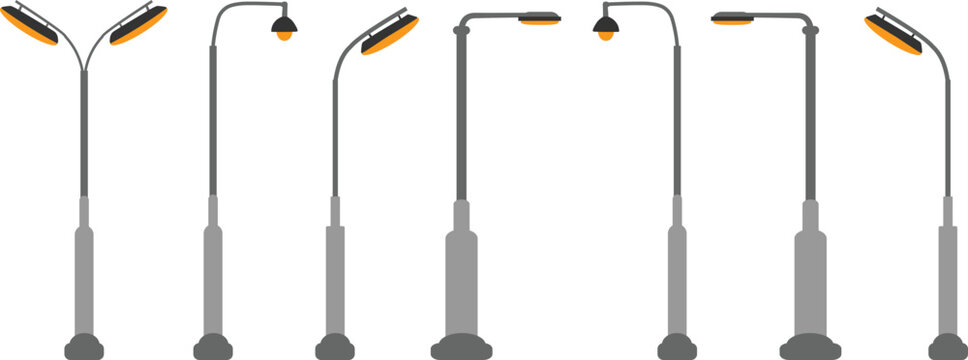 set street lamp vector illustration