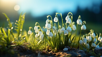 Nature Snowdrop Flower Growing Snow Early, Gradient Color Background, Background Images , Hd Wallpapers