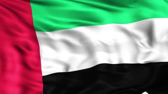 United Arab Emirates Waving Flag Background