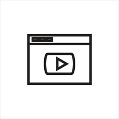 video vector icon line template