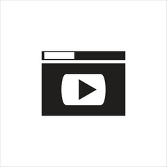 video vector icon line template
