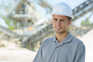 professional worker looking at camera